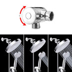 Modern Dual Shower Head Square High Arc Shower Head Combination in Silver
