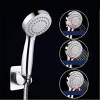 Modern Dual Shower Head Square High Arc Shower Head Combination in Silver