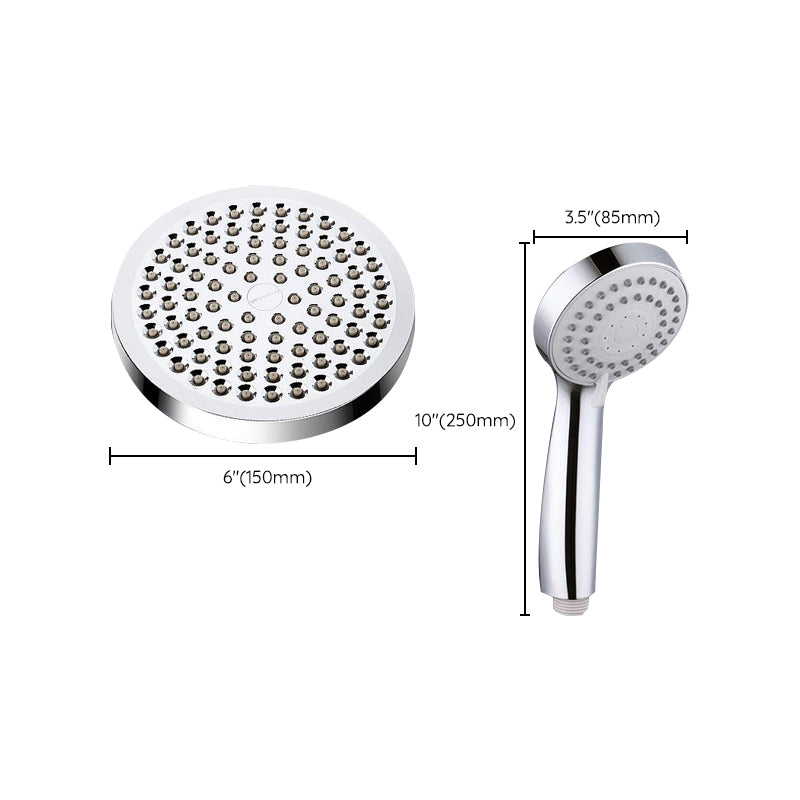 Modern Dual Shower Head Square High Arc Shower Head Combination in Silver