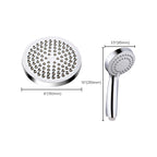 Modern Dual Shower Head Square High Arc Shower Head Combination in Silver