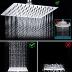 Contemporary Dual Shower Head Square High Arc Shower Head Combination in Chrome