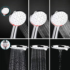 Contemporary Dual Shower Head Square High Arc Shower Head Combination in Chrome