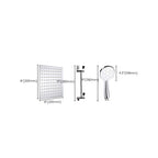Contemporary Dual Shower Head Square High Arc Shower Head Combination in Chrome