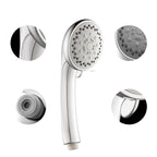 Single Double Showerhead Square High Arc Showerhead Combo in Chrome