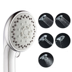 Single Double Showerhead Square High Arc Showerhead Combo in Chrome