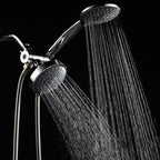 Modern Style Shower Heads Dual Wall Mounted Round Metal Dual Shower