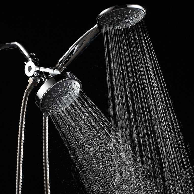Modern Style Shower Heads Dual Wall Mounted Round Metal Dual Shower