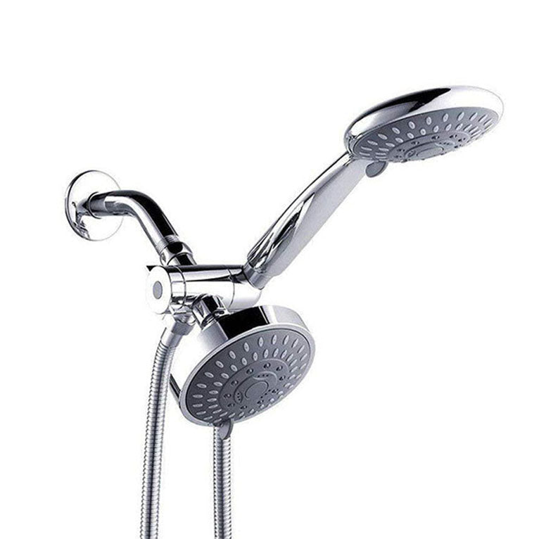 Modern Style Shower Heads Dual Wall Mounted Round Metal Dual Shower