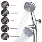 Modern Style Shower Heads Dual Wall Mounted Round Metal Dual Shower
