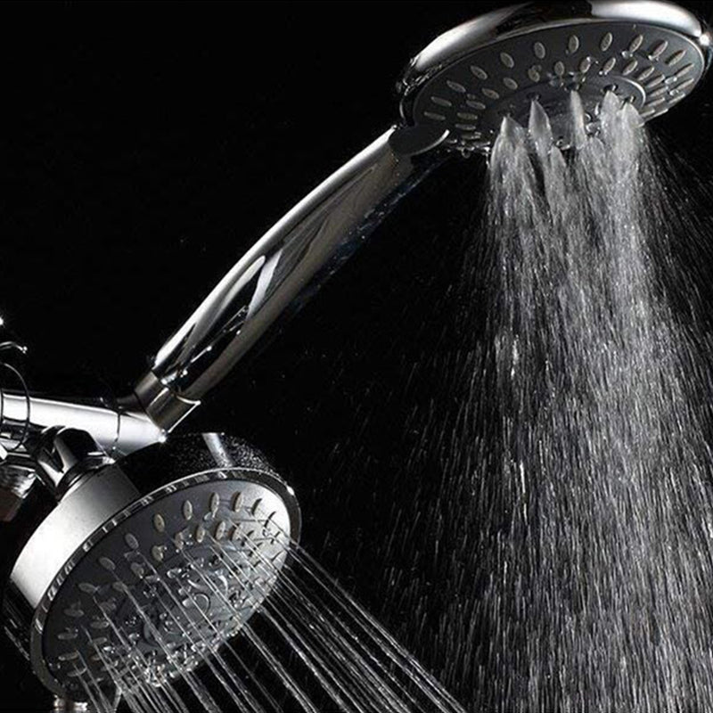 Modern Style Shower Heads Dual Wall Mounted Round Metal Dual Shower