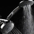 Modern Style Shower Heads Dual Wall Mounted Round Metal Dual Shower