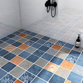 Modern PVC flooring with marble pattern, Peel & Stick vinyl floor planks