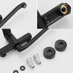 Low-Arc Bathtub Filler Black Lever Wall-Mounted Copper Bathtub Filler