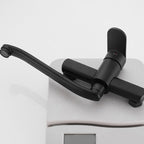 Low-Arc Bathtub Filler Black Lever Wall-Mounted Copper Bathtub Filler