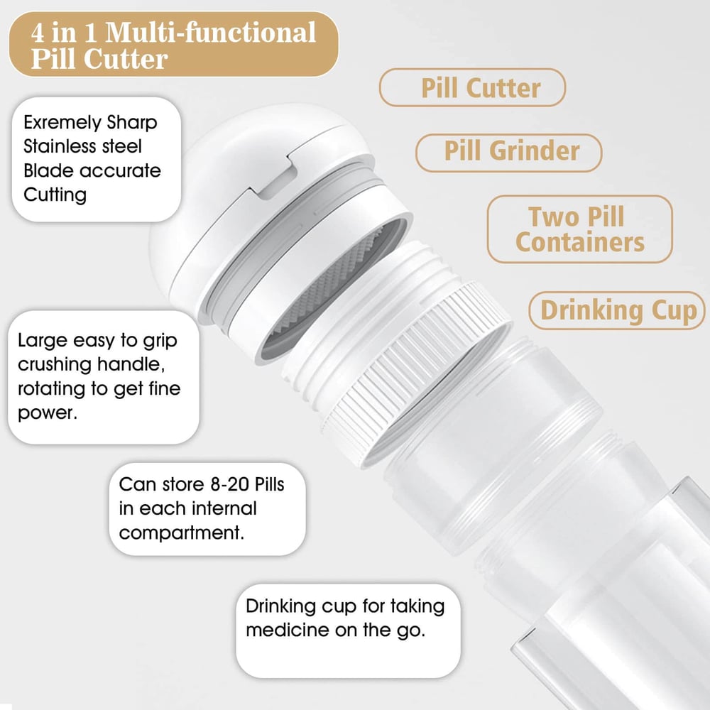 Pill cutter with dispenser