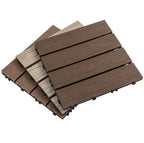 Wooden Floor Tile Solid Color Click Lock Non-Slip Outdoor Terrace
