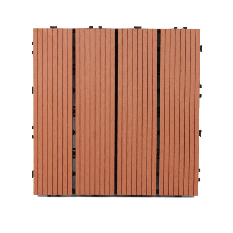 Wooden Floor Tile Solid Color Click Lock Non-Slip Outdoor Terrace