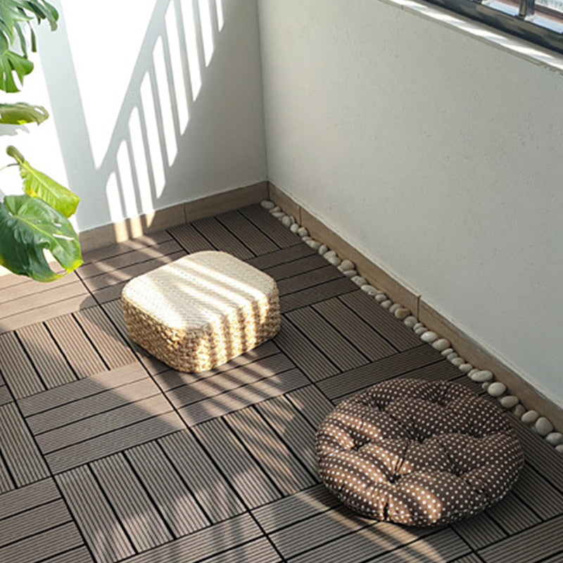 Wooden Floor Tile Solid Color Click Lock Non-Slip Outdoor Terrace