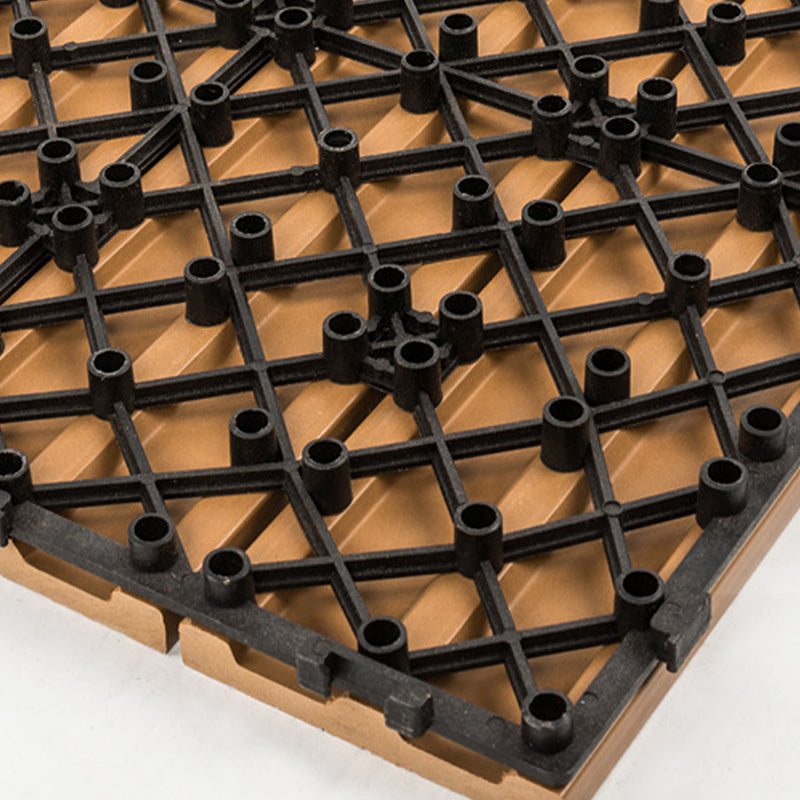 Wooden Floor Tile Solid Color Click Lock Non-Slip Outdoor Terrace