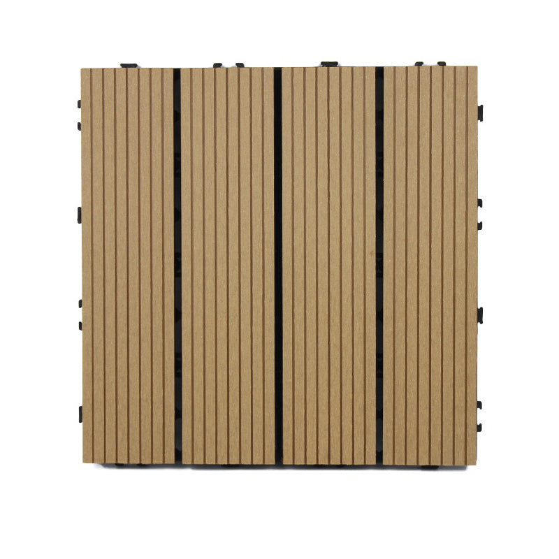 Classic interlocking deck boards Solid color patio tiles