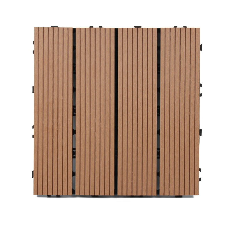 Classic interlocking deck boards Solid color patio tiles