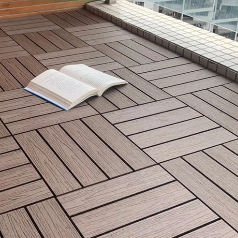 Classic interlocking deck boards Solid color patio tiles