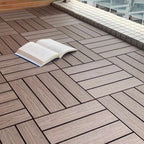Classic interlocking deck boards Solid color patio tiles