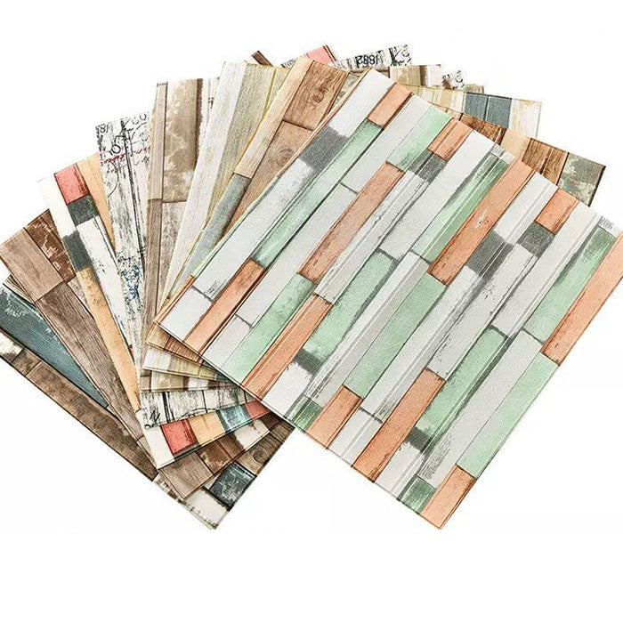 Farmhouse Wall Plank 3D Brick Bedroom and Living Room Wall Panel Set of 10