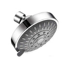 Modern Standard 5 Settings Shower Head Round Metal Adjustable Spray Pattern Shower Head