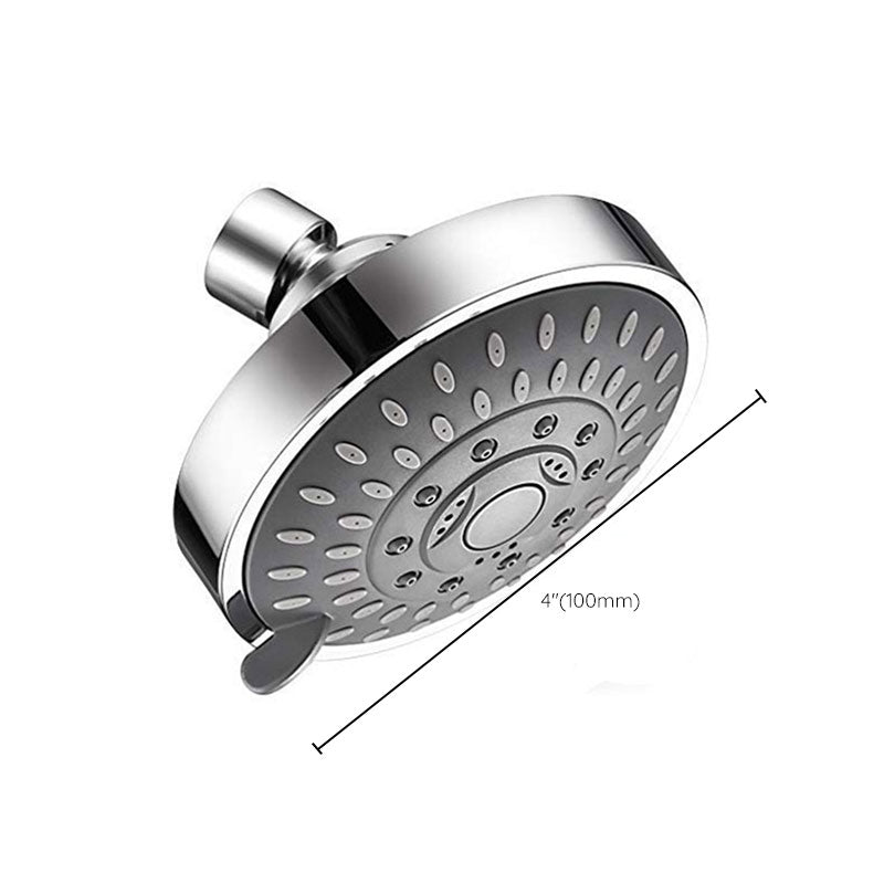 Modern Standard 5 Settings Shower Head Round Metal Adjustable Spray Pattern Shower Head