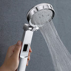 Standard Constant Temperature Shower Head Round Metal Adjustable Spray Pattern Shower Head