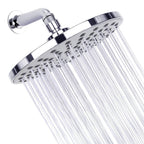 Contemporary Fest Shower Head Round Shower Head Combo in Silver