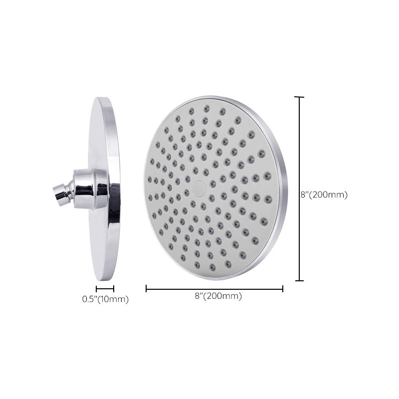 Contemporary Fest Shower Head Round Shower Head Combo in Silver