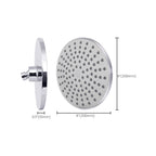 Contemporary Fest Shower Head Round Shower Head Combo in Silver