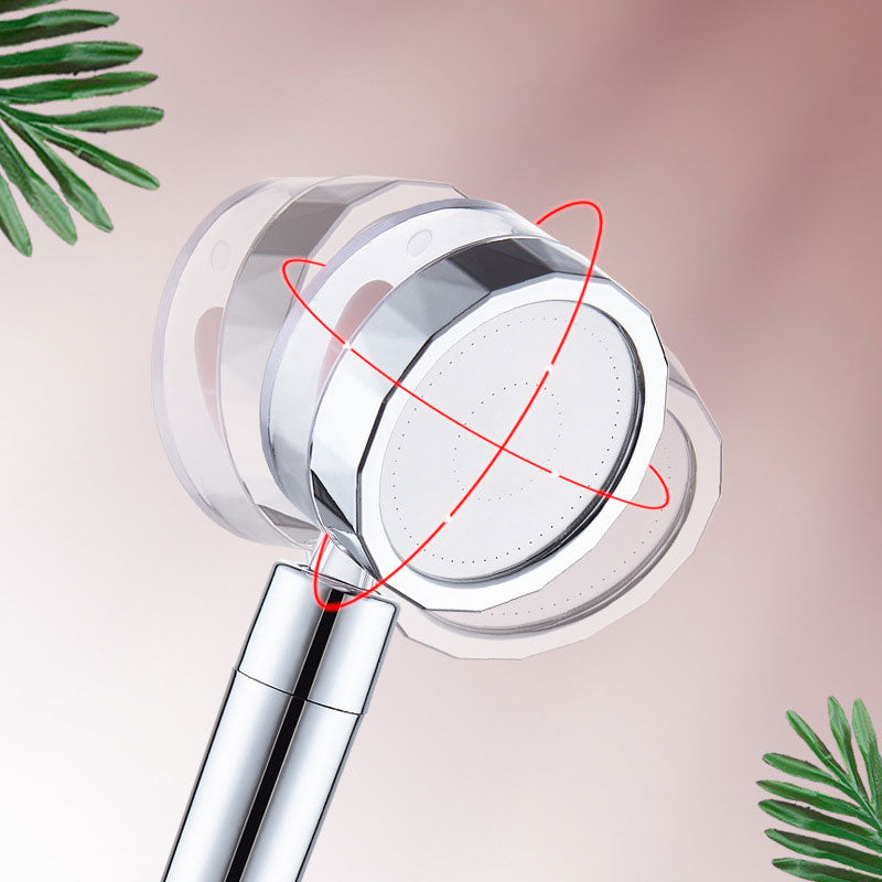 Contemporary Shower Head Combination Handheld Shower Plastic Wall Mounted Silver Shower Head