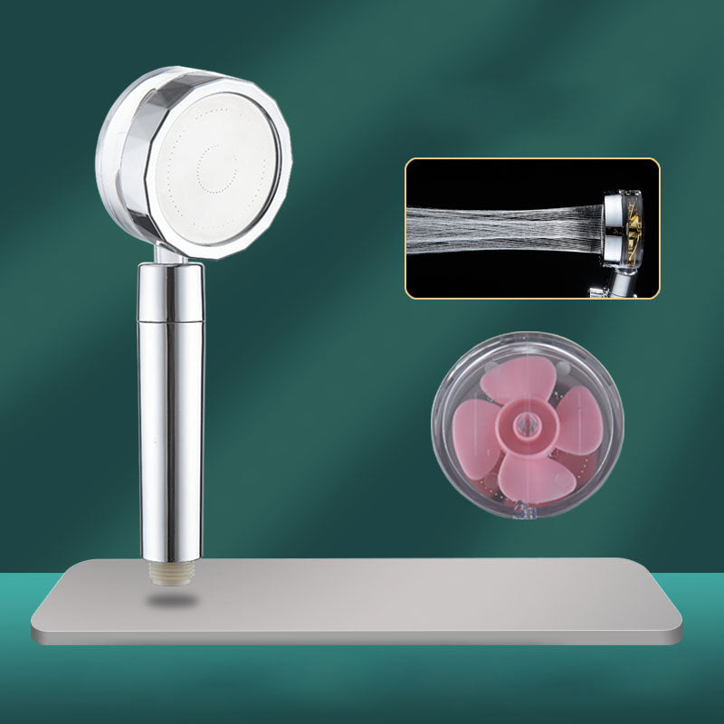 Contemporary Shower Head Combination Handheld Shower Plastic Wall Mounted Silver Shower Head