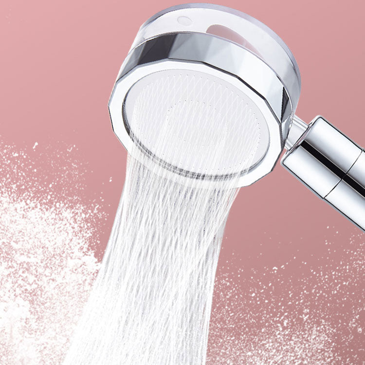 Contemporary Shower Head Combination Handheld Shower Plastic Wall Mounted Silver Shower Head