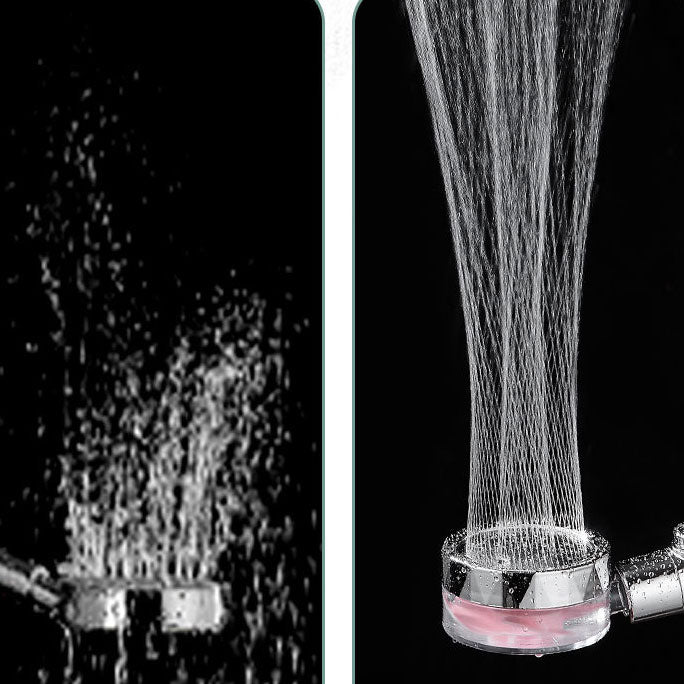 Contemporary Shower Head Combination Handheld Shower Plastic Wall Mounted Silver Shower Head