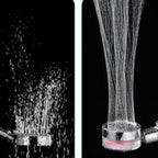 Contemporary Shower Head Combination Handheld Shower Plastic Wall Mounted Silver Shower Head
