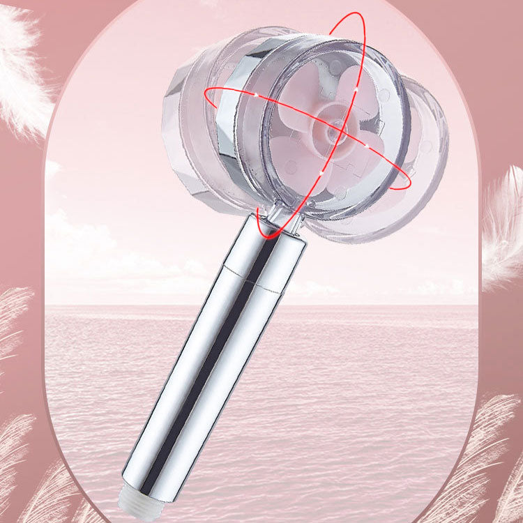 Contemporary Shower Head Combination Handheld Shower Plastic Wall Mounted Silver Shower Head