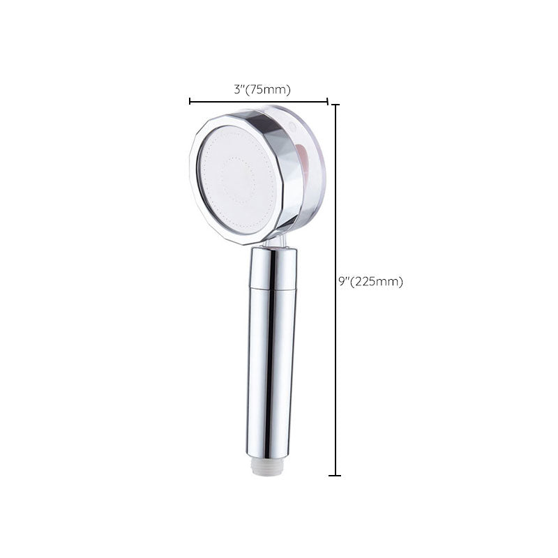 Contemporary Shower Head Combination Handheld Shower Plastic Wall Mounted Silver Shower Head