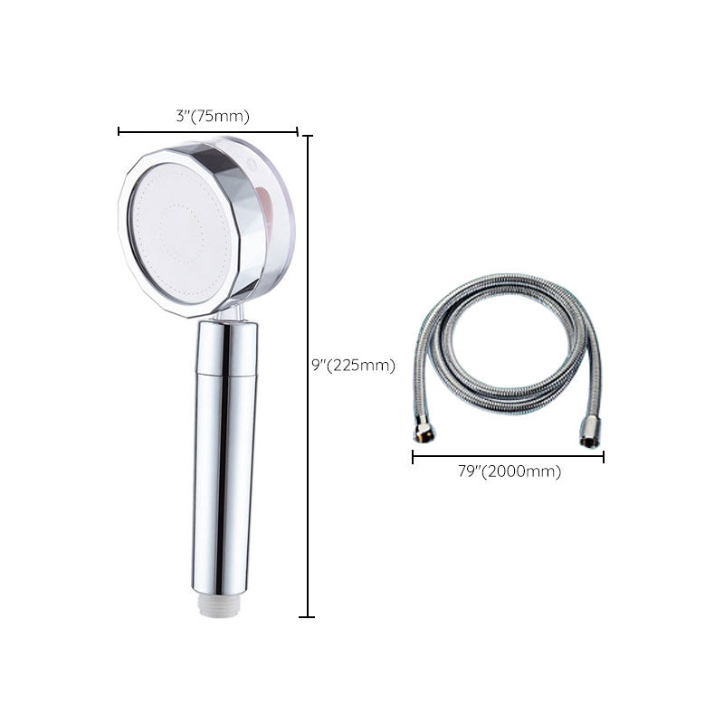 Contemporary Shower Head Combination Handheld Shower Plastic Wall Mounted Silver Shower Head