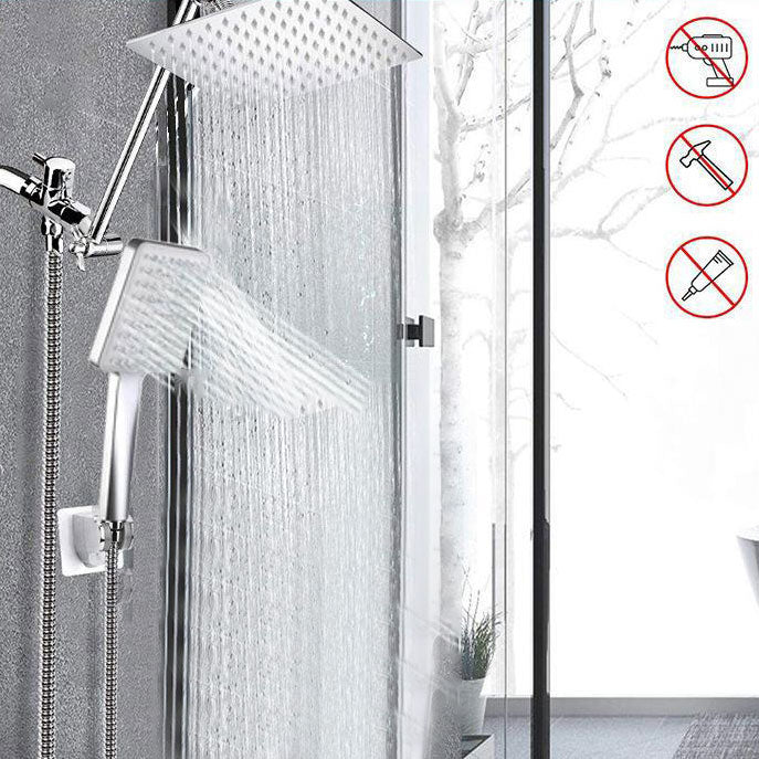 Contemporary Shower Head Combination Polished Stainless Steel Wall-Mounted Shower Head