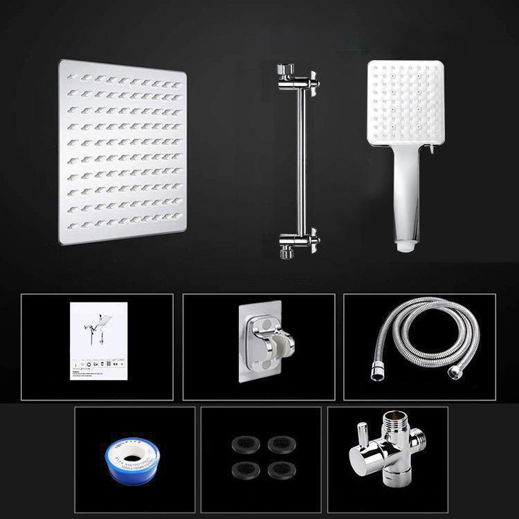 Contemporary Shower Head Combination Polished Stainless Steel Wall-Mounted Shower Head