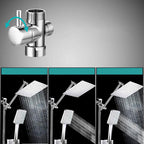 Contemporary Shower Head Combination Polished Stainless Steel Wall-Mounted Shower Head