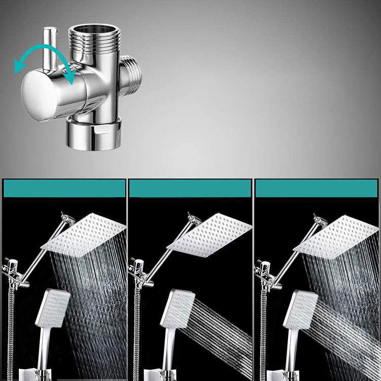Contemporary Shower Head Combination Polished Stainless Steel Wall-Mounted Shower Head