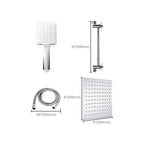 Contemporary Shower Head Combination Polished Stainless Steel Wall-Mounted Shower Head