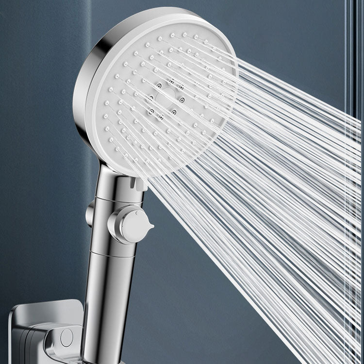 Contemporary Hand Shower Round Shower Head Combo in Silver