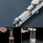 Contemporary Hand Shower Round Shower Head Combo in Silver