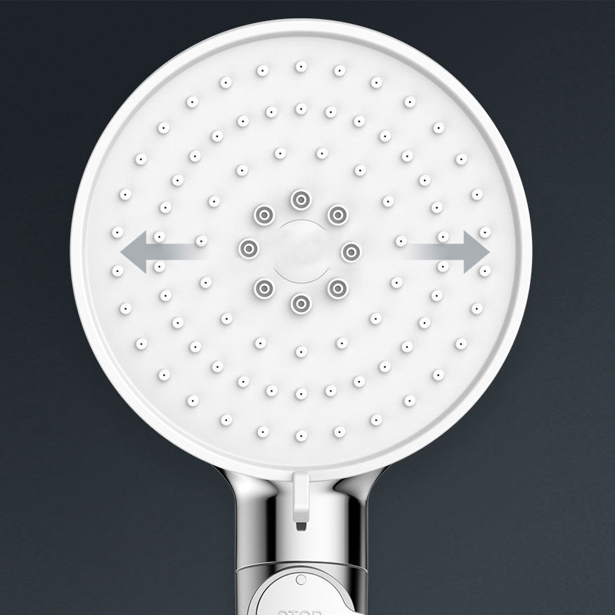 Contemporary Hand Shower Round Shower Head Combo in Silver